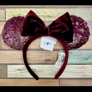 NWOT Disney Burgundy Bordeaux Ears